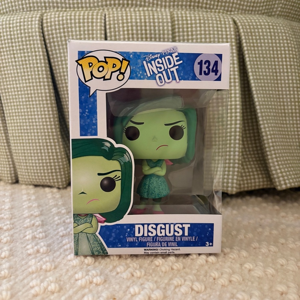 Funko Pop Disgust Figure in Green and White